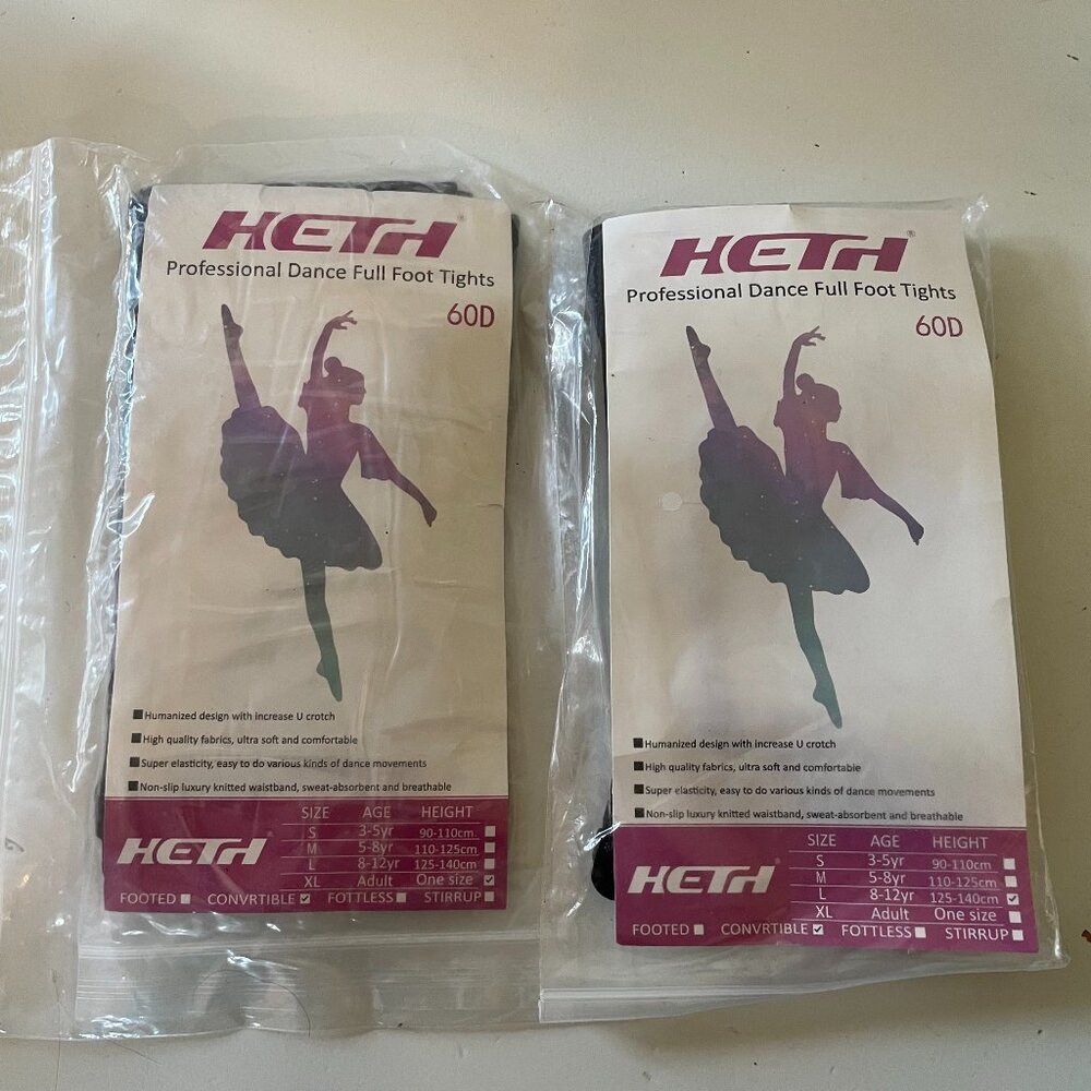 Heth Professional Dance Full Foot TIghts  for Girls
